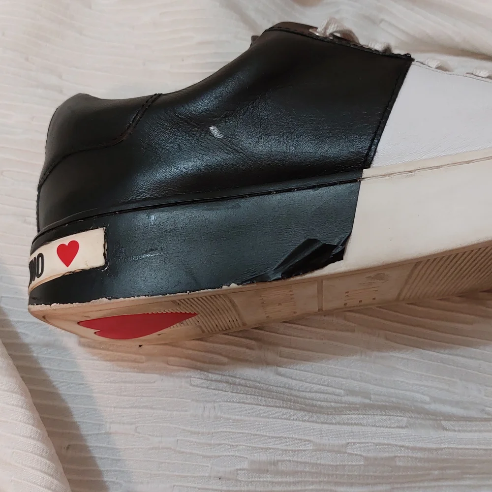 Love Moschino Black and White Sneakers Size 39